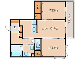 フローラル　メゾン 106 ｜ 奈良県奈良市東九条町1469（賃貸アパート2LDK・1階・57.98㎡） その2