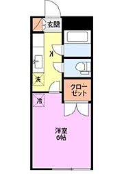 サザンコーポラス 1Kの間取図画像
