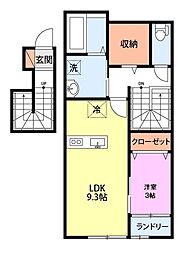 Common富塚町 1LDKの間取図画像