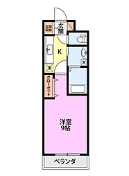 ファーストクラス新発田 1Kの間取図画像