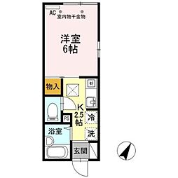 文京学舎 1Kの間取図画像