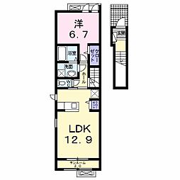 ブリーゼ小張木1 1LDKの間取図画像