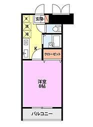 マロングリーン 1Kの間取図画像