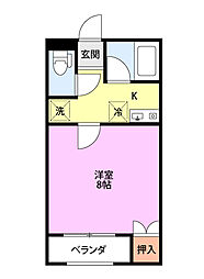 SAJA-WISH 1Kの間取図画像