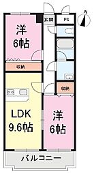 フロレアーレ 2LDKの間取図画像