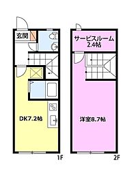 キューブ55 1SDKの間取図画像