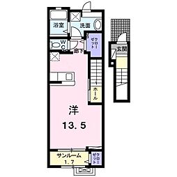 ファースト サンライズI ワンルームの間取図画像