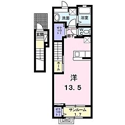ファースト サンライズII ワンルームの間取図画像