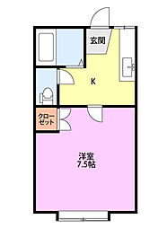 Lumiere 1Kの間取図画像