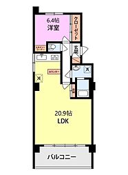 デザートヒルズ 1LDKの間取図画像