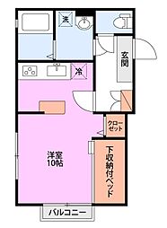 フィオーレ ワンルームの間取図画像