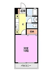 kokomo小新南 1Kの間取図画像