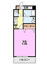 グレイスハイツ東中通タワー 1Kの間取図画像
