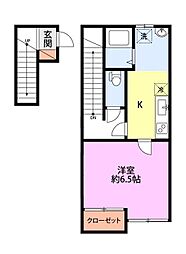 ライフワン・ホープ 1Kの間取図画像