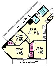 アーデル蒲田 3DKの間取図画像