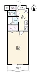 グランドセレブ真木 1Kの間取図画像