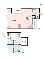 CB鳥栖フェリシア 1Kの間取図画像