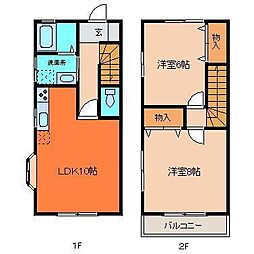 グロリアス鳥栖1 2LDKの間取図画像