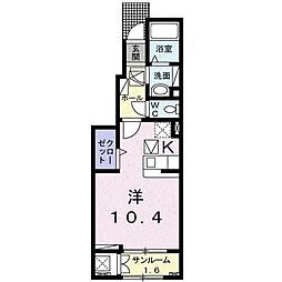 アルドールアーキ ワンルームの間取図画像