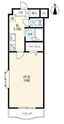 グランドセレブ真木 1Kの間取図画像