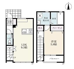 プレミアムアイランド立野 1LDKの間取図画像