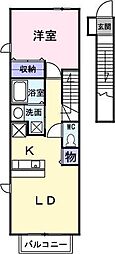 アヴェニールA 1LDKの間取図画像