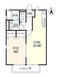 ウェルネスNR 1LDKの間取図画像