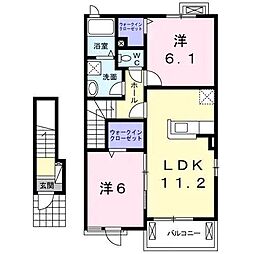 エヴァ・グリーン仁比山1 2SLDKの間取図画像