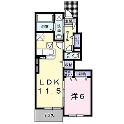 グラン・アーブル3 1LDKの間取図画像