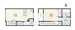 プレミアムアイランド下西 1LDKの間取図画像