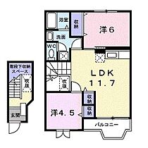 セトルエレガン D203 ｜ 佐賀県神埼市神埼町永歌（賃貸アパート2LDK・2階・58.12㎡） その2