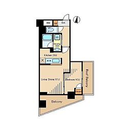 アイビーアネックス杉並 1LDKの間取図画像