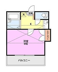 レオパレス新潟第1 1Kの間取図画像