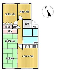フローラハイツ仙台 4LDKの間取図画像