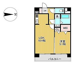 グランジュールマンション高砂駅前 1LDKの間取図画像