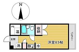 メゾン・ド・リテレール ワンルームの間取図画像