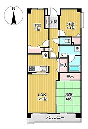 ボヌールガーデン八乙女 3LDKの間取図画像