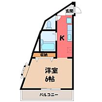 栃木県宇都宮市簗瀬3丁目（賃貸マンション1K・2階・22.31㎡） その2