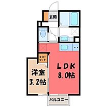 栃木県宇都宮市駒生町（賃貸アパート1LDK・1階・29.21㎡） その2