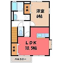 クルヴァ  ｜ 栃木県宇都宮市中戸祭町（賃貸アパート1LDK・2階・50.82㎡） その2