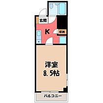 栃木県宇都宮市河原町（賃貸マンション1K・3階・25.27㎡） その2