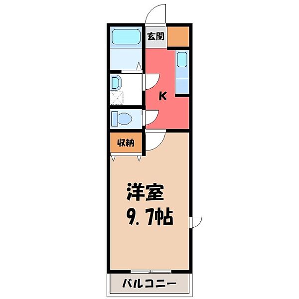 SUNFLOWER中央 ｜栃木県宇都宮市中央2丁目(賃貸マンション1K・2階・29.96㎡)の写真 その2