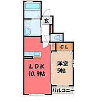 栃木県鹿沼市緑町3丁目（賃貸アパート1LDK・1階・41.50㎡） その2