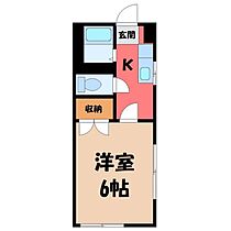 プランドール道下 B棟  ｜ 栃木県宇都宮市御幸町（賃貸アパート1K・2階・20.00㎡） その2