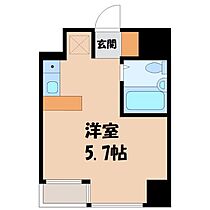 栃木県宇都宮市南大通り1丁目（賃貸マンション1R・5階・18.87㎡） その2