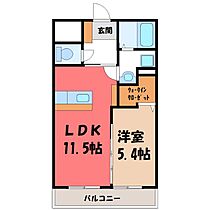 栃木県宇都宮市駒生町（賃貸マンション1LDK・2階・40.00㎡） その2