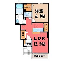 サンライズガーデン C  ｜ 栃木県宇都宮市茂原町（賃貸アパート1LDK・1階・44.93㎡） その2