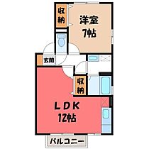 栃木県宇都宮市白沢町（賃貸アパート1LDK・2階・45.42㎡） その2