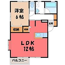 栃木県宇都宮市簗瀬4丁目（賃貸アパート1LDK・1階・46.03㎡） その2