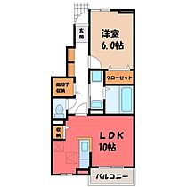 栃木県真岡市上高間木1丁目（賃貸アパート1LDK・1階・43.14㎡） その2